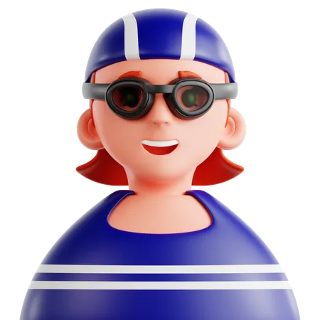 Female Swimmer  3D Icon