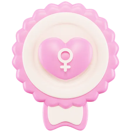 Female Symbol Badge  3D Icon
