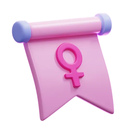 Female Symbol Flag  3D Icon