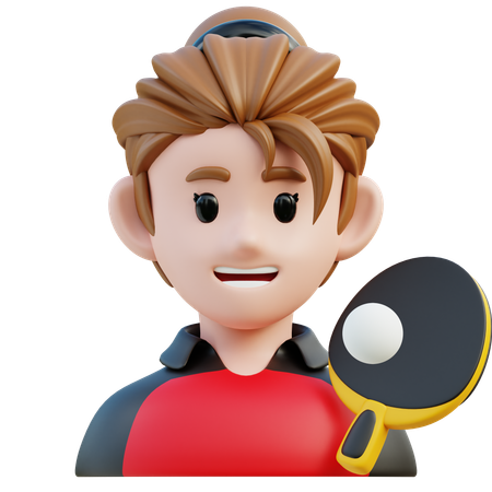 Female Table Tennis Player  3D Icon