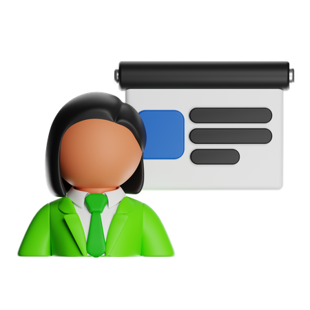 여교사  3D Icon