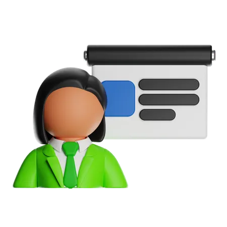 여교사  3D Icon