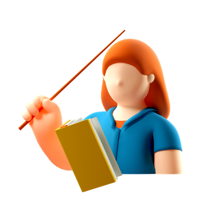 Female Teacher  3D Illustration