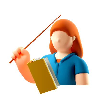 Female Teacher  3D Illustration