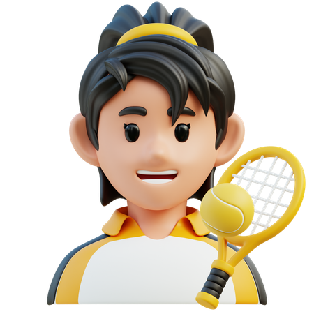 Female Tennis Player  3D Icon