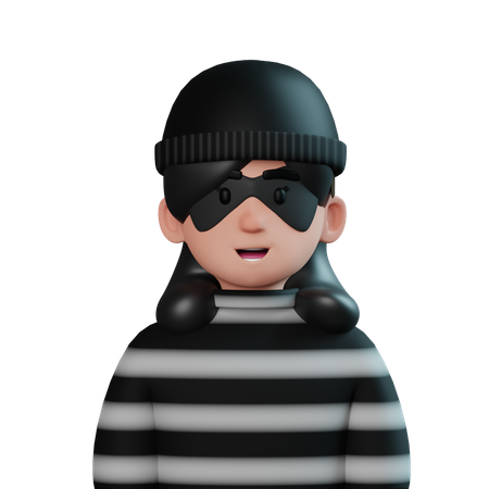 Female Thief  3D Icon