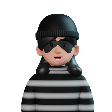 Female Thief 3D Icon