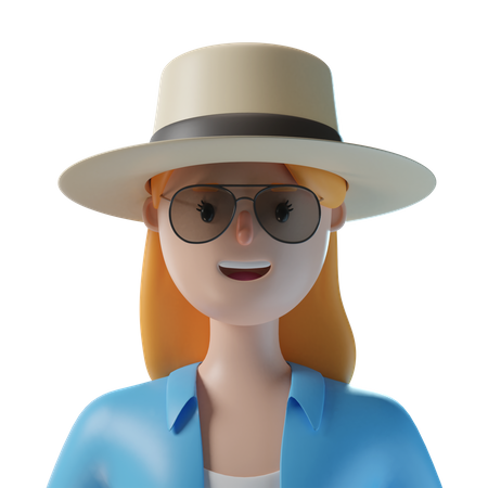 Female Tourist  3D Icon