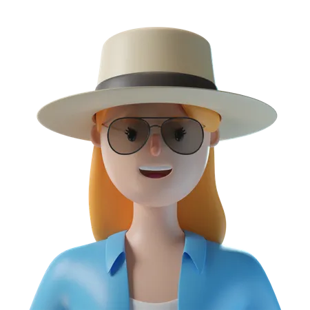 Female Tourist  3D Icon