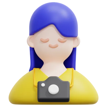 Female Tourist  3D Icon