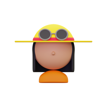 Female Tourist  3D Icon