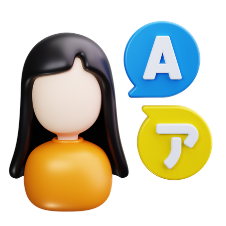 Female Translator  3D Icon