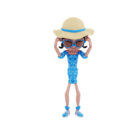 Female Traveler  3D Icon