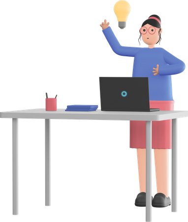 Female tutor giving lesson  3D Icon