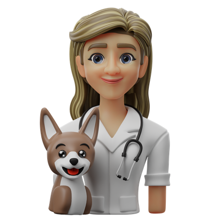 Female Veterinarian  3D Icon
