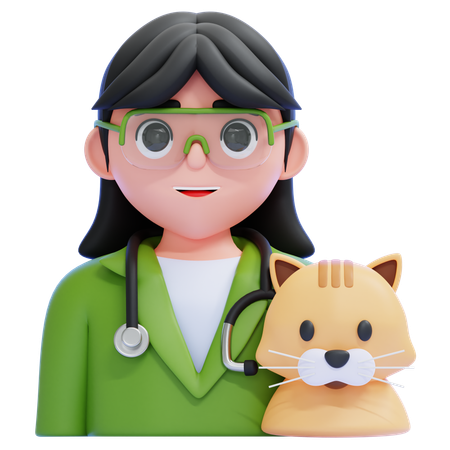 Female Veterinarian  3D Icon
