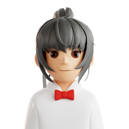 Female Waiter Avatar  3D Icon