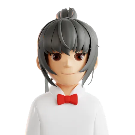 Female Waiter Avatar  3D Icon