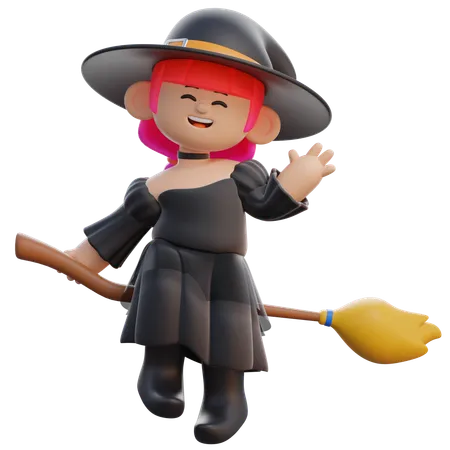 Female Witch Costume  3D Illustration