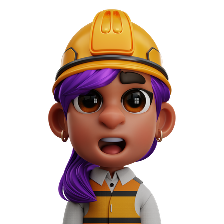 FEMALE WORKER  3D Icon