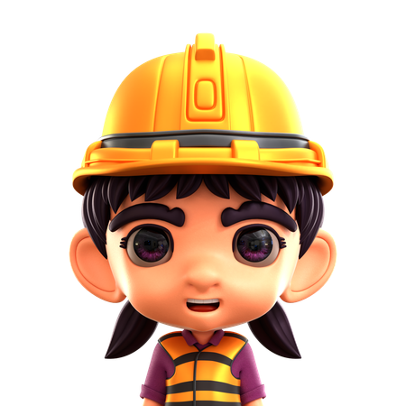 Female Worker  3D Icon