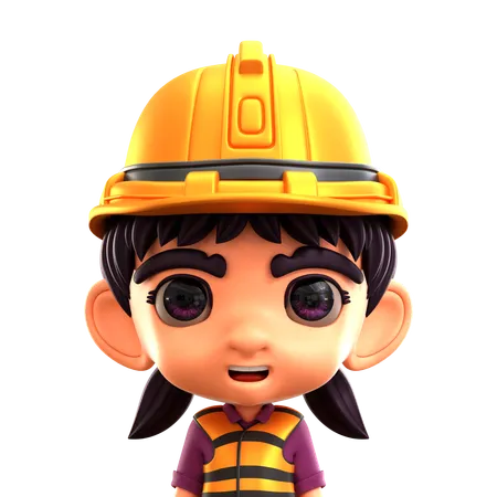 Female Worker  3D Icon