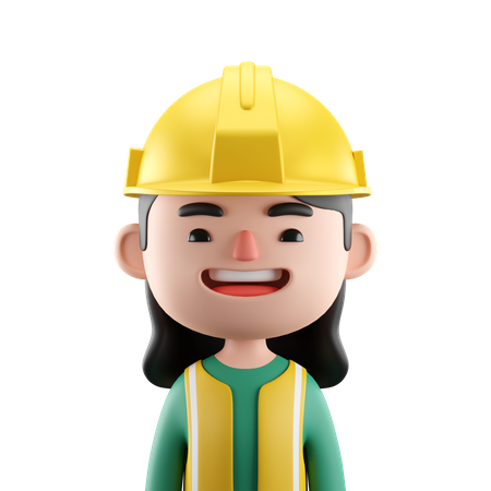 Female Worker  3D Icon