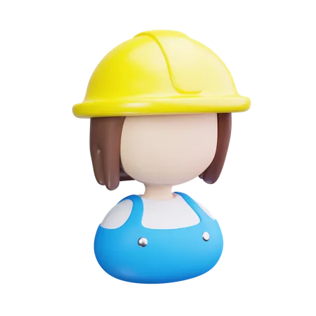 Female Worker  3D Icon