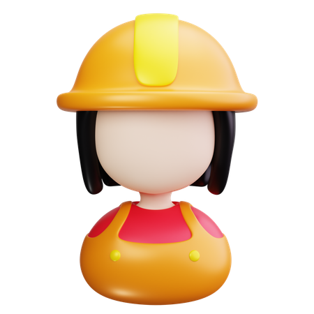 Female Worker  3D Icon