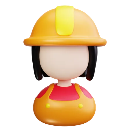 Female Worker  3D Icon