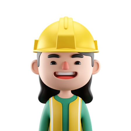 Female Worker 3D Icon