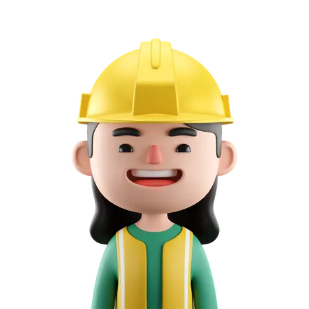 Female Worker  3D Icon