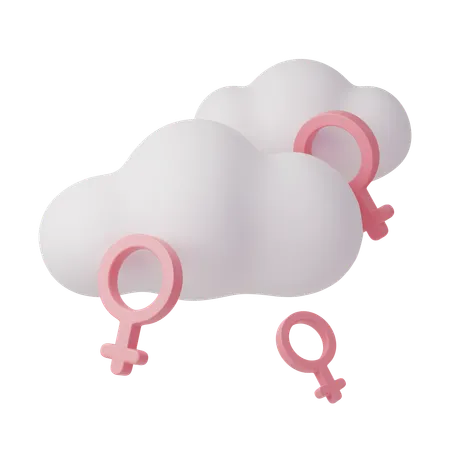 Nuage féminin  3D Icon