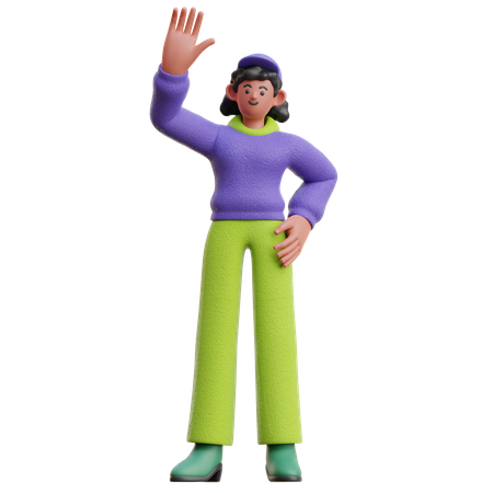 Feminino mais cinco  3D Icon