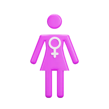 Femme  3D Icon