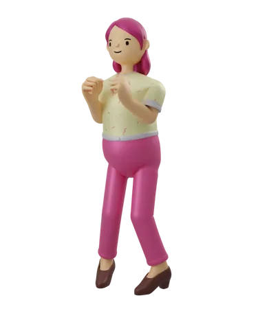 Femme  3D Illustration