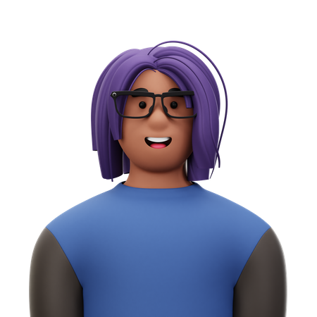 Femme à lunettes  3D Icon