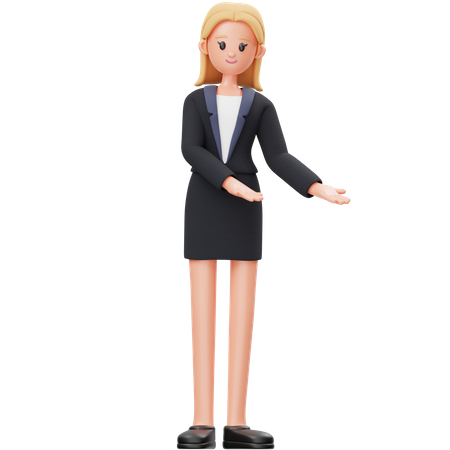 Femme accueillante  3D Icon