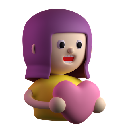 Femme, amour  3D Icon