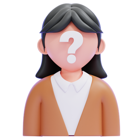 Femme anonyme  3D Icon