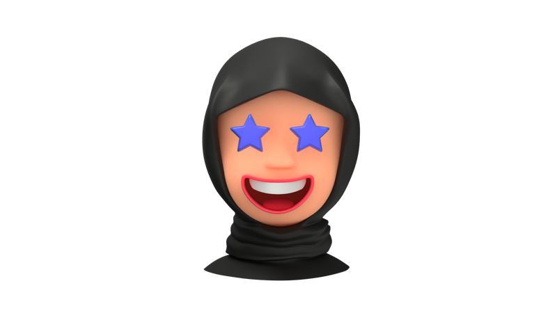 Emoji femme arabe émerveillée  3D Emoji