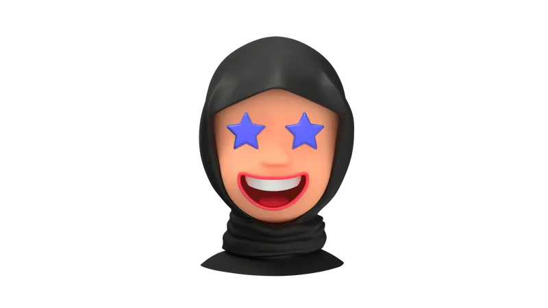 Emoji femme arabe émerveillée  3D Emoji