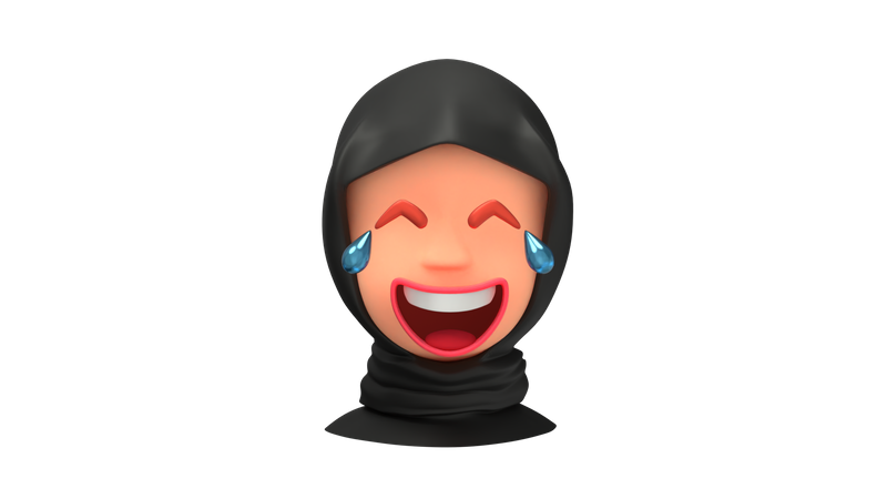 Emoji femme arabe qui rit  3D Emoji