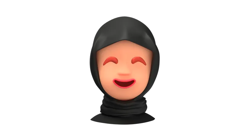 Emoji femme arabe souriante  3D Emoji