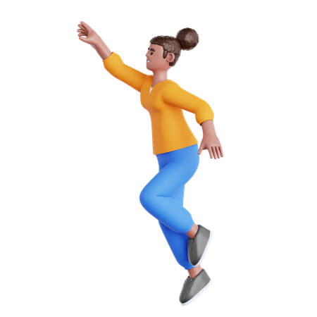 Femme atteignant quelque chose  3D Icon
