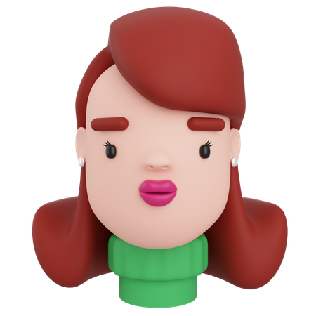 Avatar de femme  3D Icon