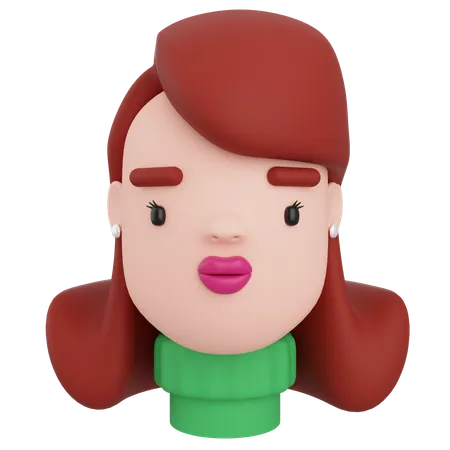 Avatar de femme  3D Icon