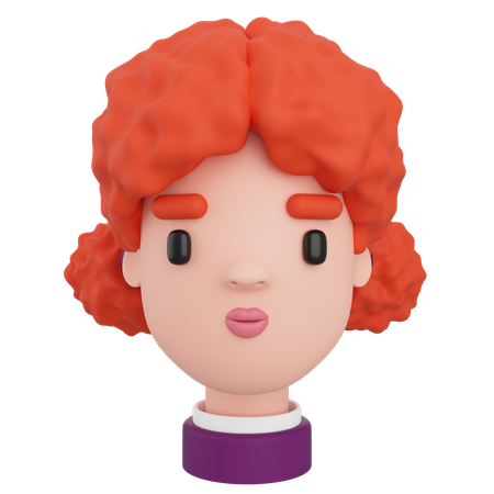 Avatar de femme  3D Icon