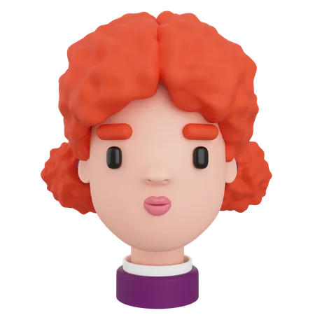 Avatar de femme  3D Icon