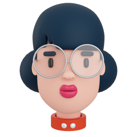 Avatar de femme  3D Icon